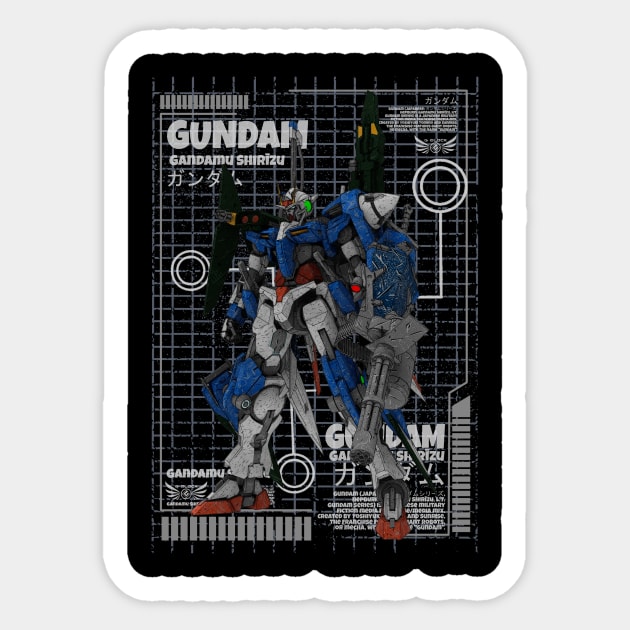 GN-001 Gundam Exia Sticker by gblackid